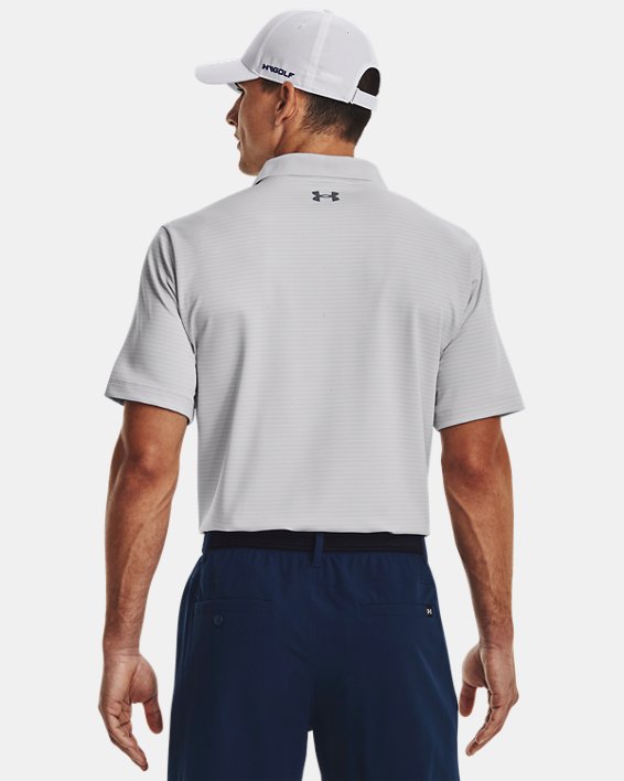 เสื้อโปโล UA Performance 3.0 Stripe สำหรับผู้ชาย in Gray image number 1
